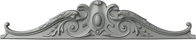 Ekena Millwork 42 3/8"W x 8 3/8"H x 2 1/2"P Kendall Center with Scrolls Onlay | Amazon (US)