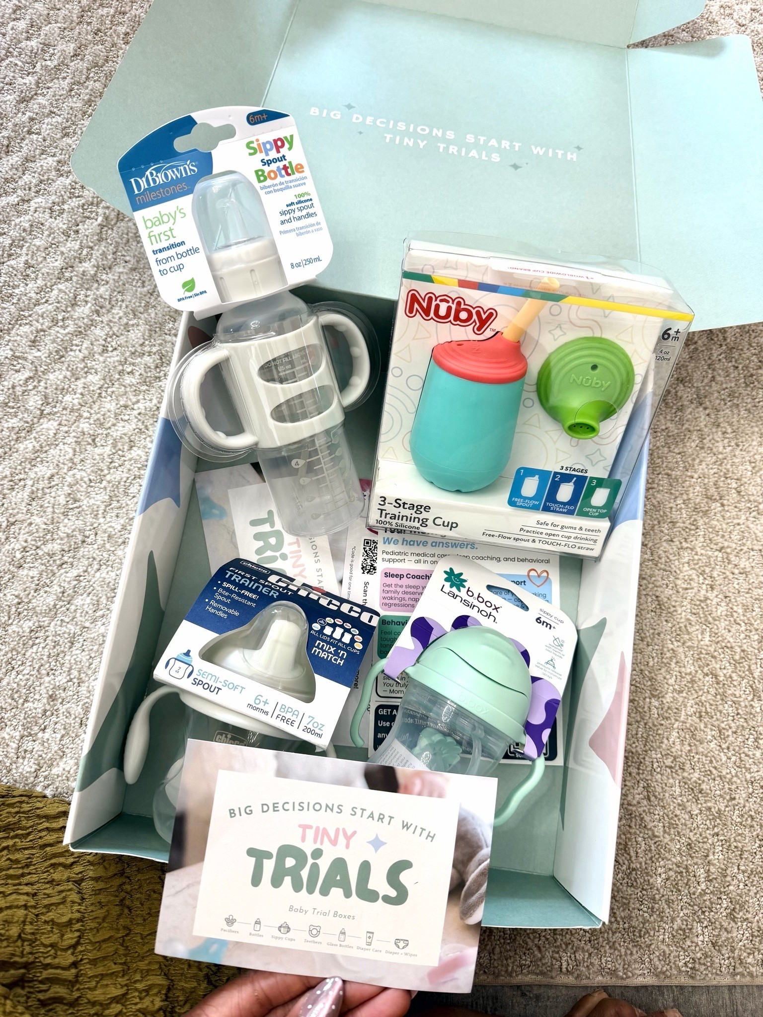 A baby box worth trying out! 👏🏽Baby girl is in the sippy cup phase and I love how @tinytrials curates packages to test out and find the perfect match for your little.  @Target @Walmart

#LTKmomlife #LTKBaby #LTKBump