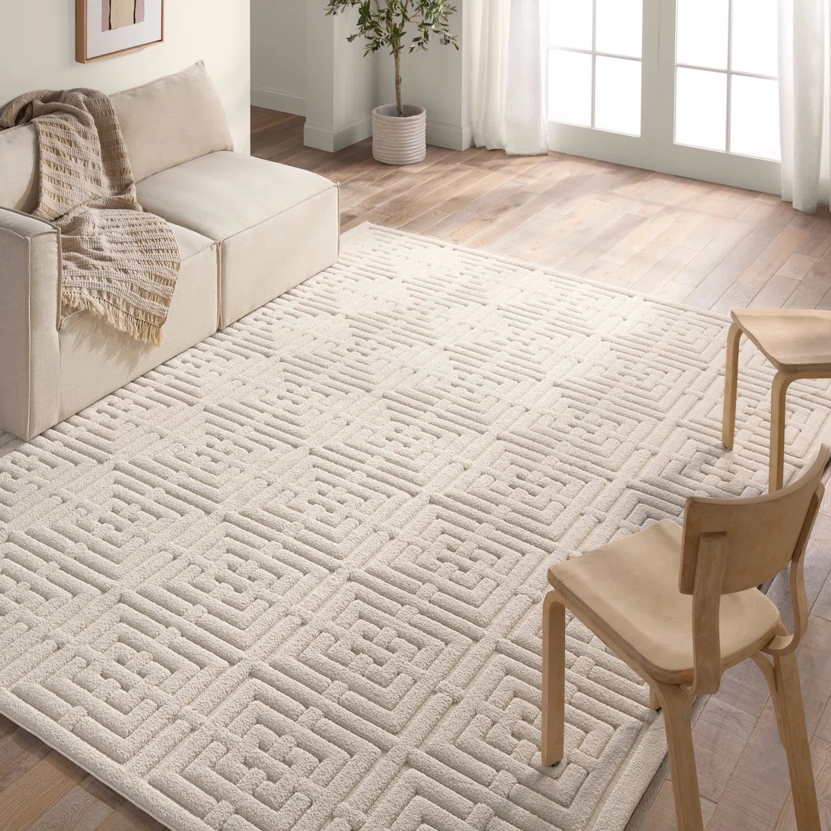 Hira Cream Rug | Birch Lane