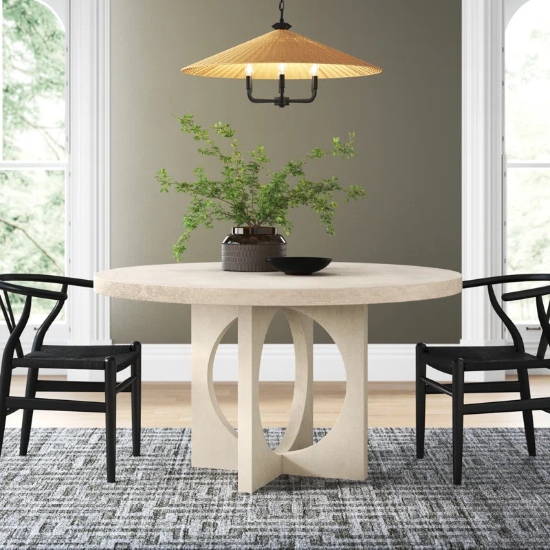 54'' Mango Solid Wood Pedestal Dining Table | Wayfair North America