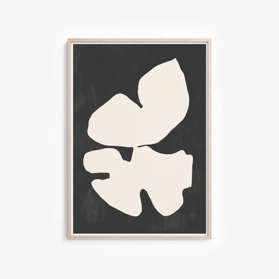 Abstract Shape Geometric Poster, Minimal Shapes Printable Wall Art, Black And White Abstract Art,... | Etsy (CAD)