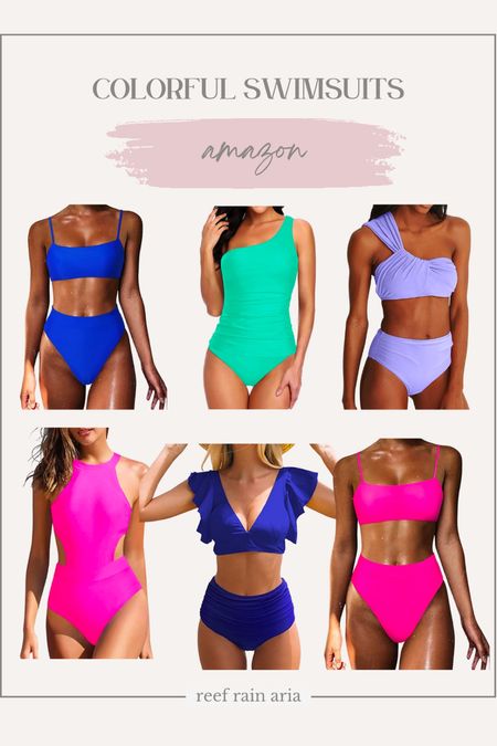 Colorful swimsuits amazon resort wear vacation summer 

#LTKSeasonal #LTKunder50 #LTKtravel