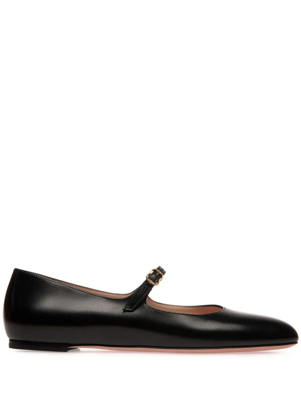 Bally Brushed Leather mary-jane Shoes | Black | FARFETCH BR | Farfetch (BR)