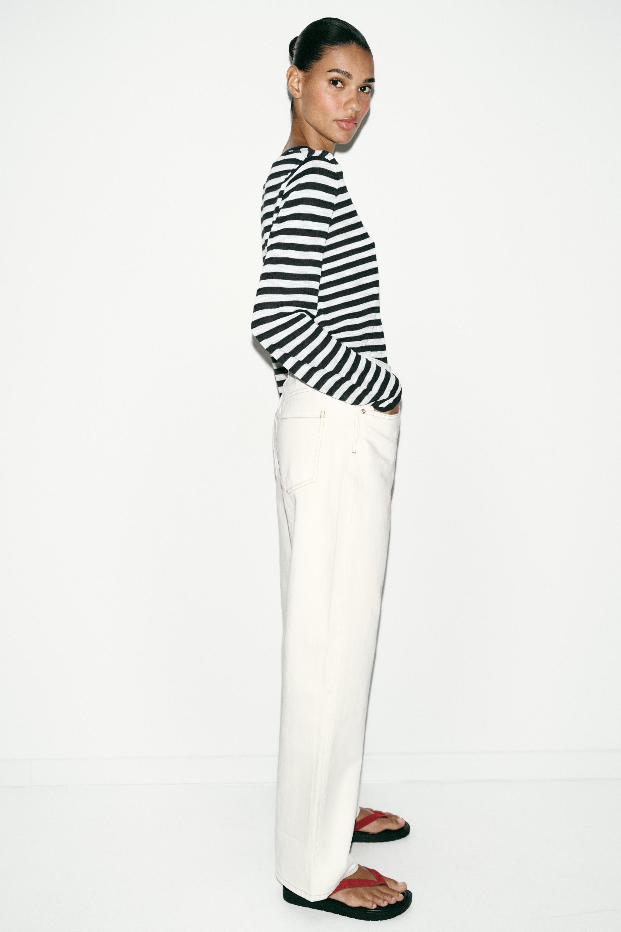 Z.03 STRAIGHT HIGH-WAIST LONG LENGTH JEANS | Zara US