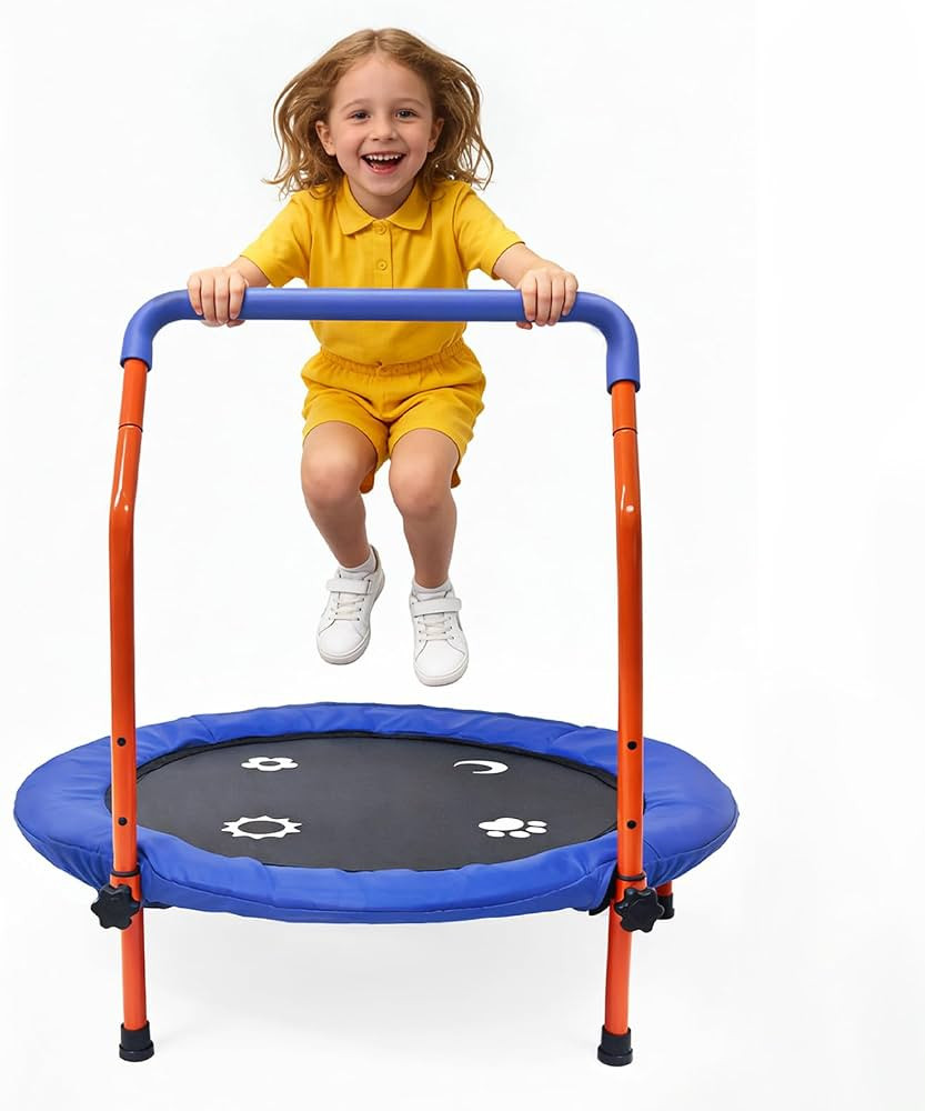 36" Foldable Mini Trampoline for Kids, ASTM Certified, Blue | Amazon (US)
