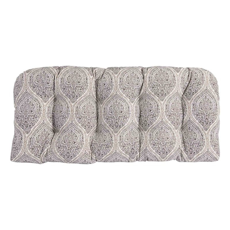 Andorra Umber Outdoor Wicker Settee Cushion | At Home