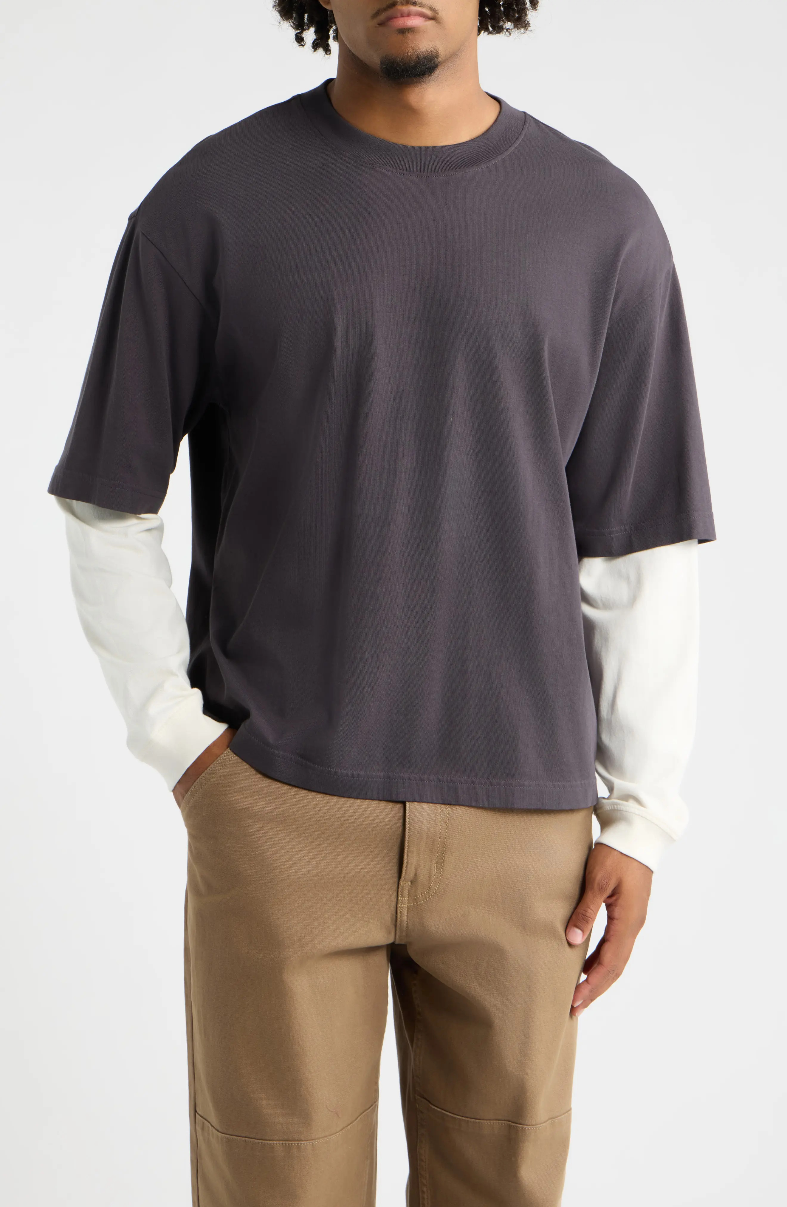 BP. Layered Look Cotton T-Shirt (Men) | Nordstrom | Nordstrom