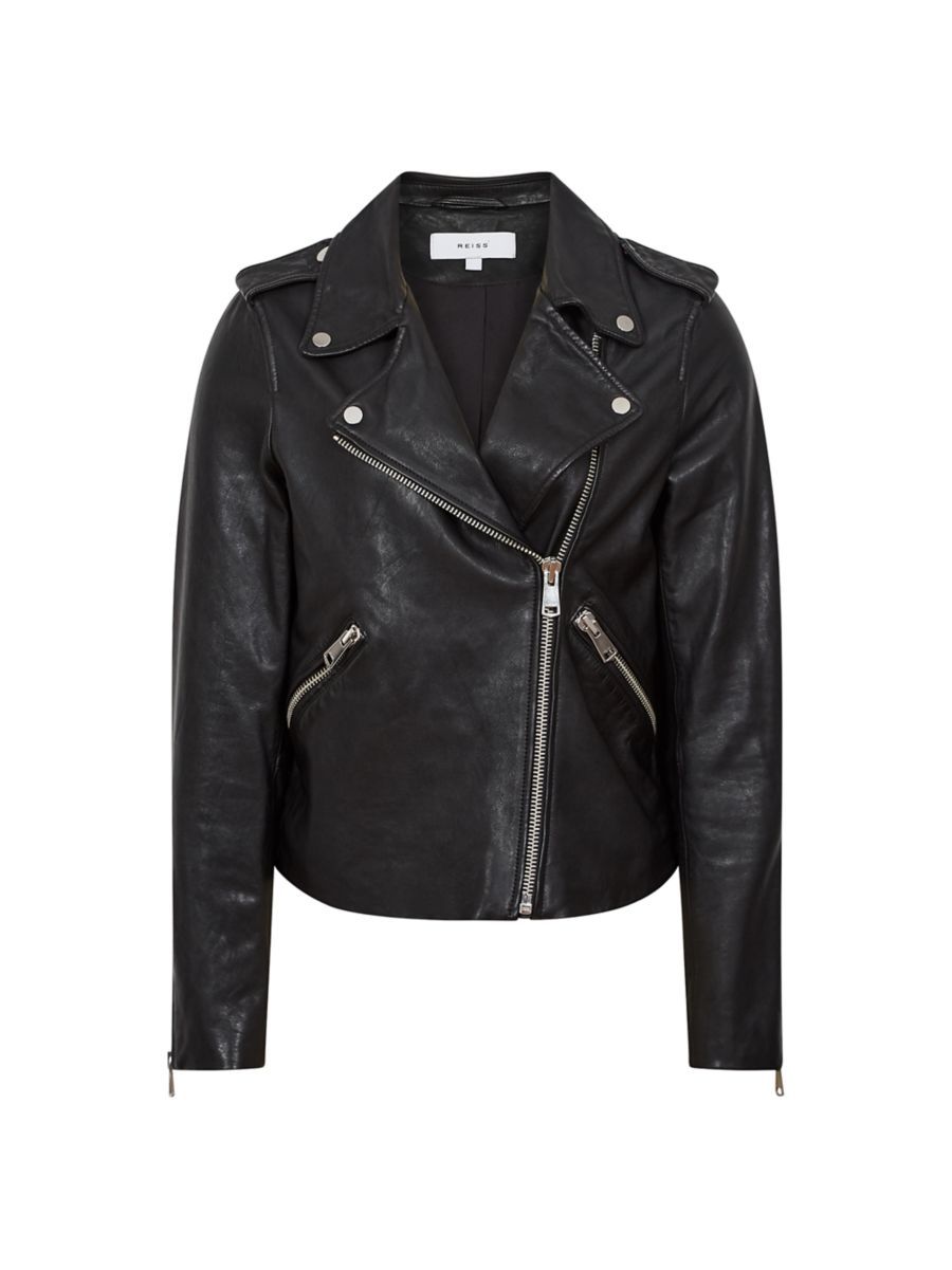 Reiss Gigi Leather Biker Jacket | Saks Fifth Avenue