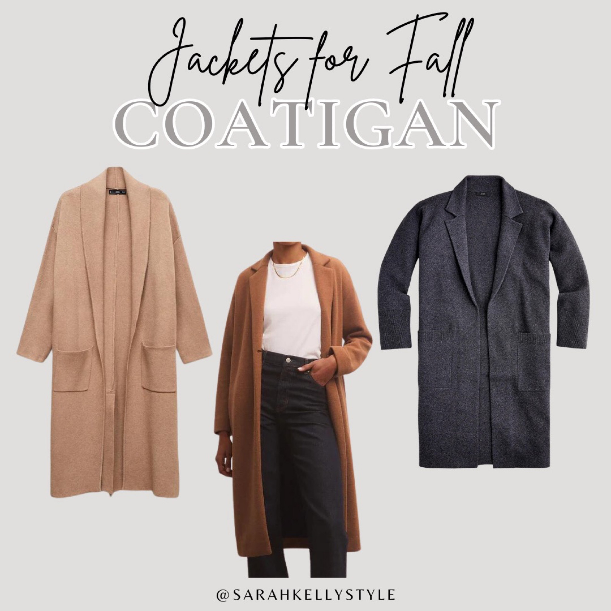 Jackets for fall, coatigan, ways to wear, fall style, Sarah Kelly style 

#LTKSeasonal #LTKstyletip #LTKover40