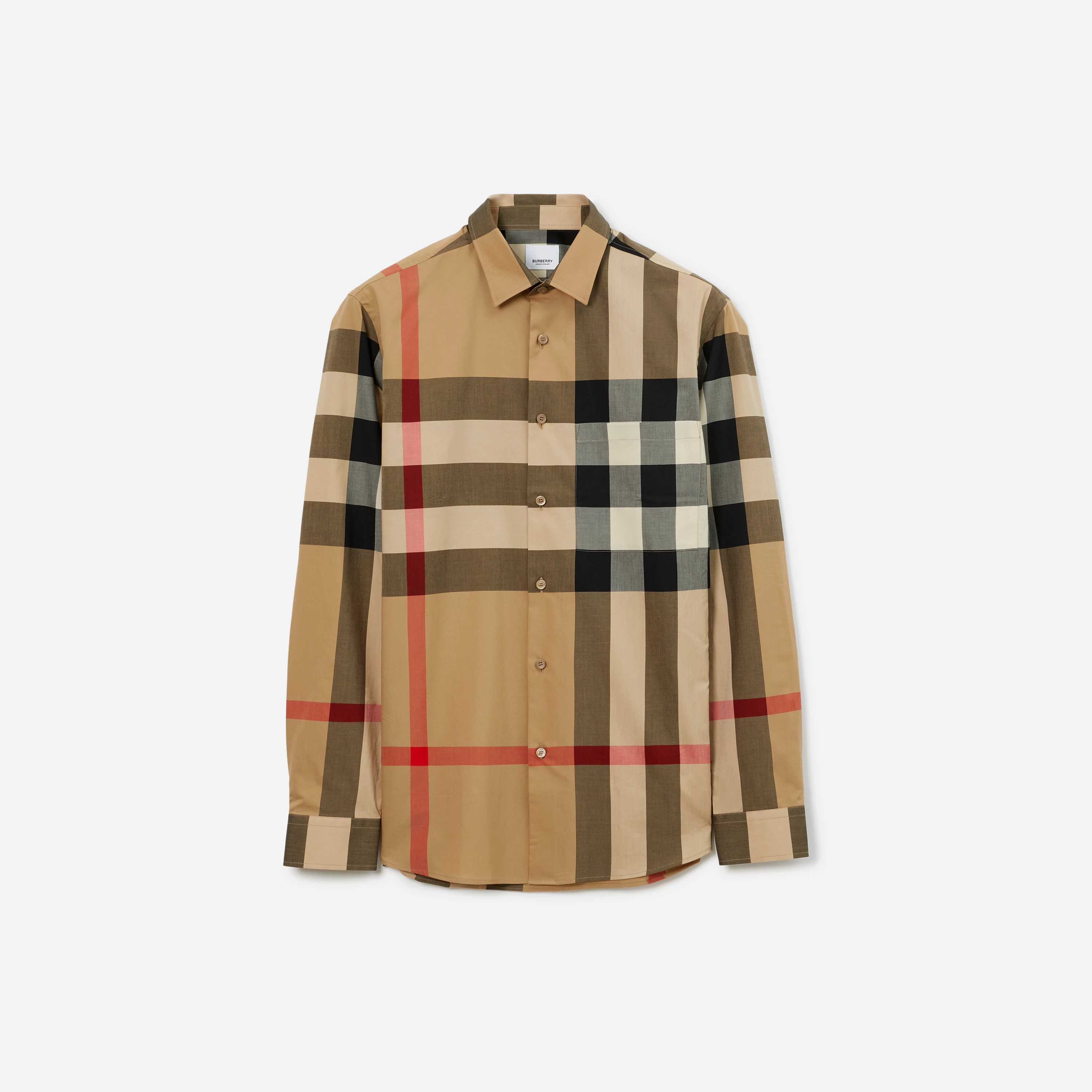 Baumwollhemd in Check (Vintage-Beige) - Herren, Baumwolle | Burberry® | Burberry (DE)