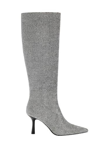 SHIMMER HIGH-HEEL BOOTS | PULL and BEAR UK