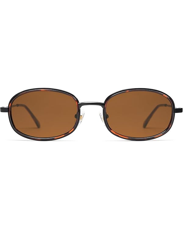 Retro Oval Sunglasses for Women Men Trendy Round Y2k Sunnies AP3681 | Amazon (US)