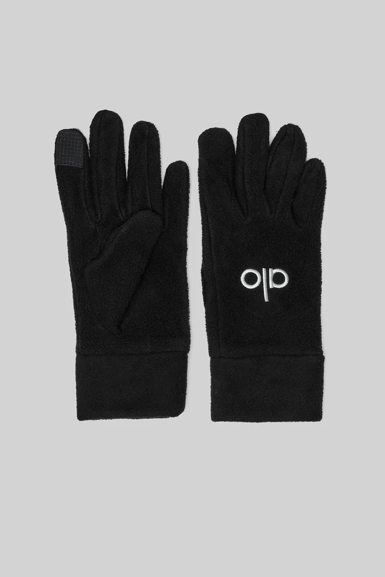Performance Fleece Gloves - Black | Alo Yoga (US)