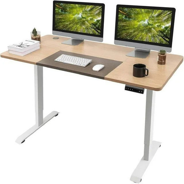 Vineego Electric Standing Desk Height Adjustable Office Desk with 55” x 27.5” Tabletop Home O... | Walmart (US)