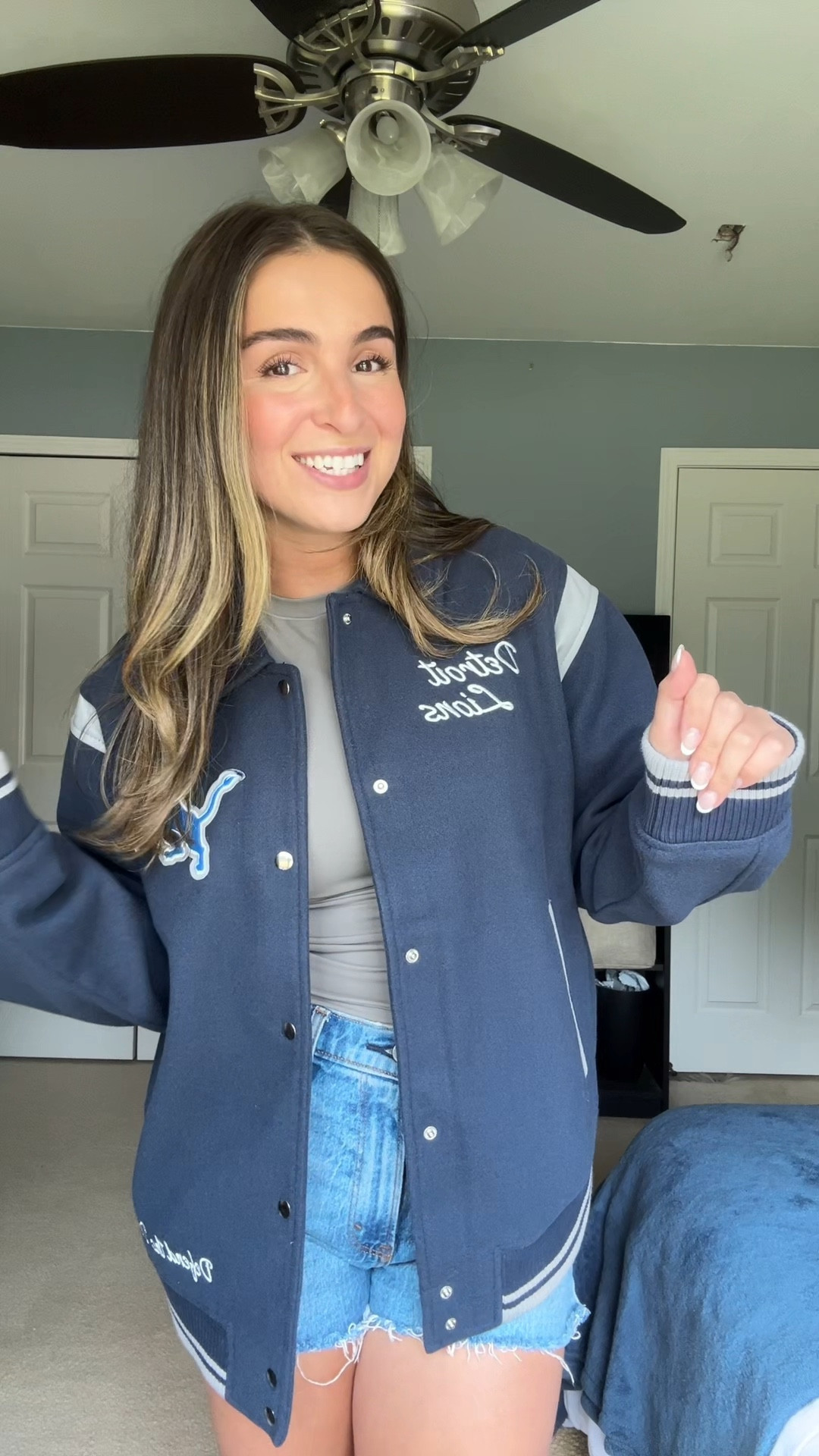 Abercrombie and fitch Detroit lions varsity jacket 🦁💙🏈

#LTKSeasonal #LTKVideo #LTKStyleTip