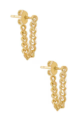 EIGHT by GJENMI JEWELRY Chain Hug Earring in 12K Gold Dipped from Revolve.com | Revolve Clothing (Global)