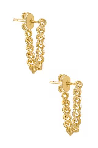 EIGHT by GJENMI JEWELRY Chain Hug Earring in 12K Gold Dipped from Revolve.com | Revolve Clothing (Global)