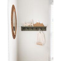 Peg Rail With Shelf, Wooden Peg Rack, Rail, Christmas Gift For Sister, Towel Wall Hat | Etsy (US)