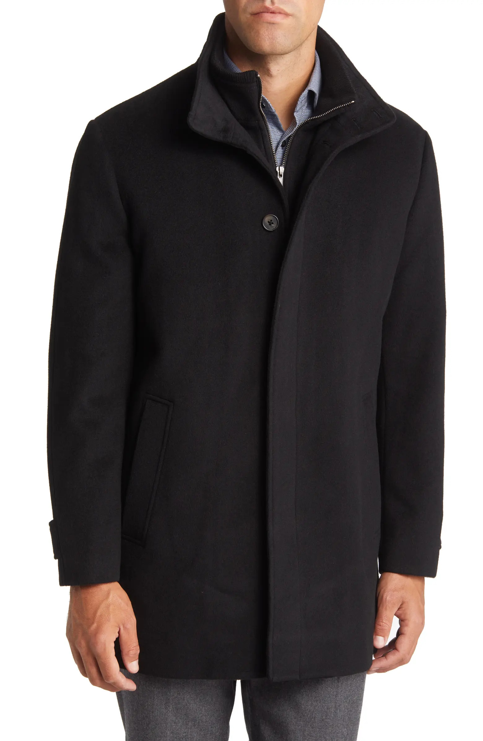 Hudson Bib Insert Wool Car Coat | Nordstrom