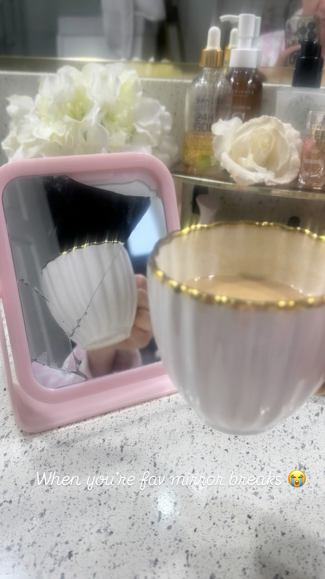 When you’re fav mirror breaks 😭