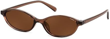 FEISEDY Retro Oval Cat Eye Sunglasses for Women 90s Narrow Lightweight Shades Y2k Trendy Sunnies ... | Amazon (US)