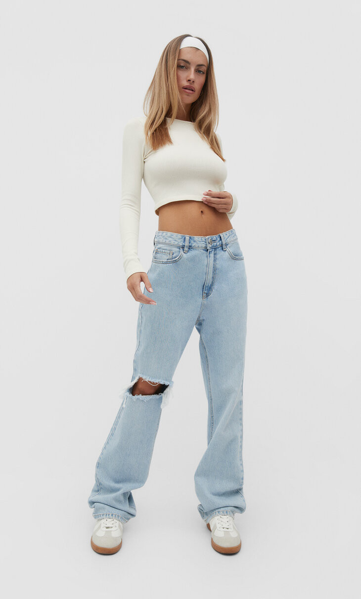 Straight-fit vintage jeans | Stradivarius (UK)