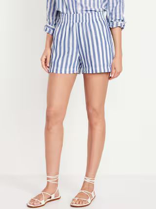Linen-Blend Striped Shorts -- 3.5-inch inseam | Old Navy (US)