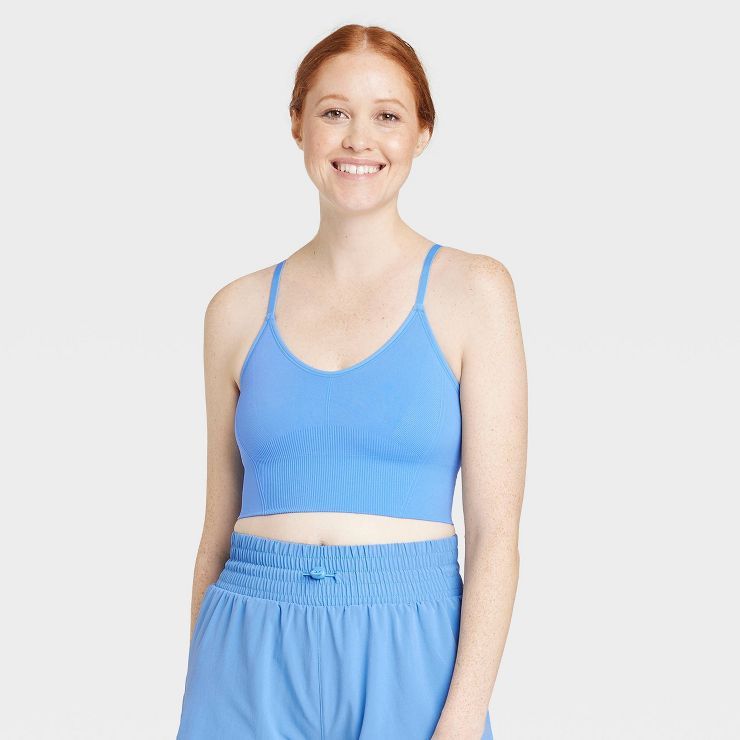 Women's Medium Support Seamless Cami Longline Sports Bra - All in Motion™ | Target