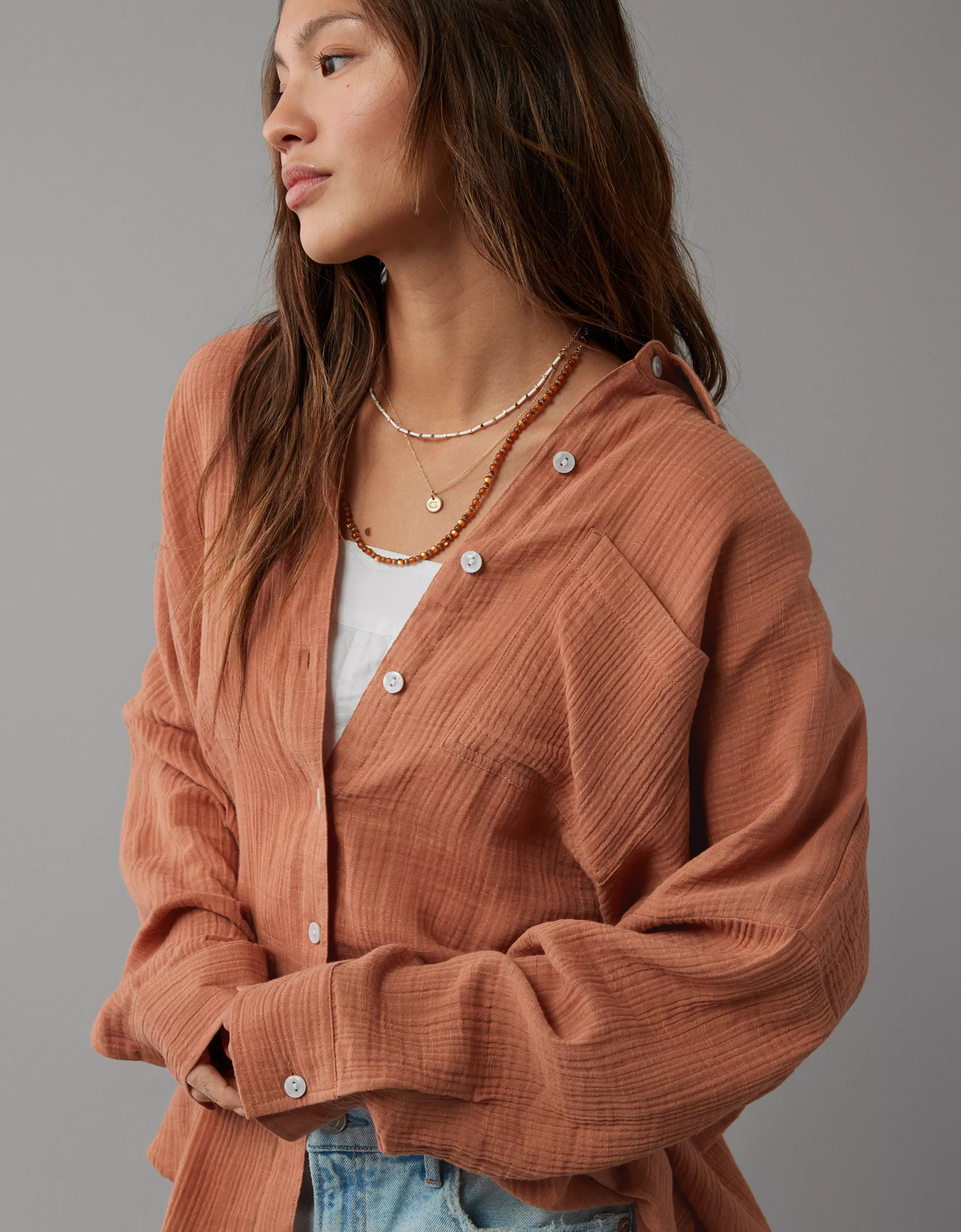 AE Go Big Beach Shirt | American Eagle Outfitters (US & CA)