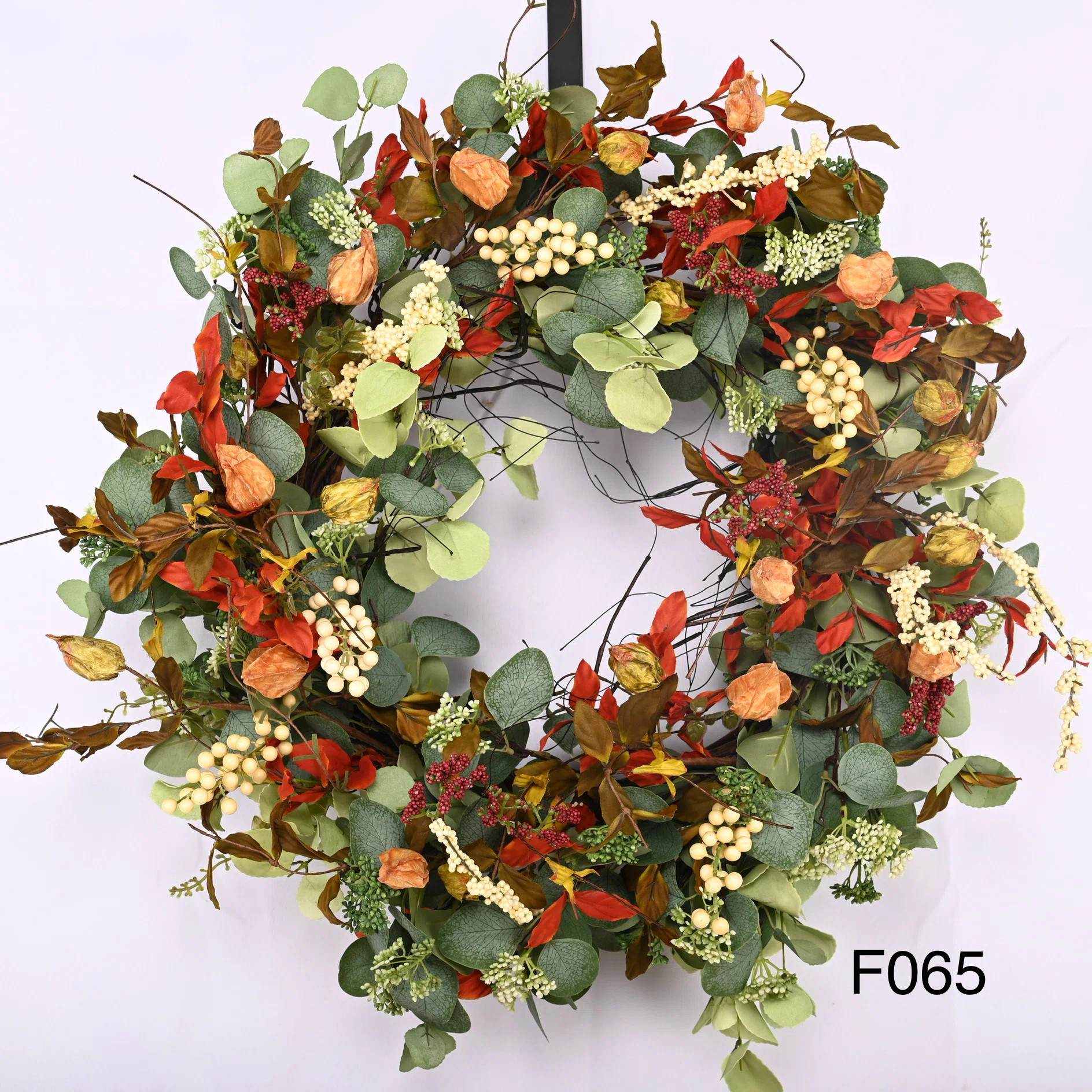 Handcrafted Faux Eucalyptus, Berry 26'' Wreath | Wayfair North America