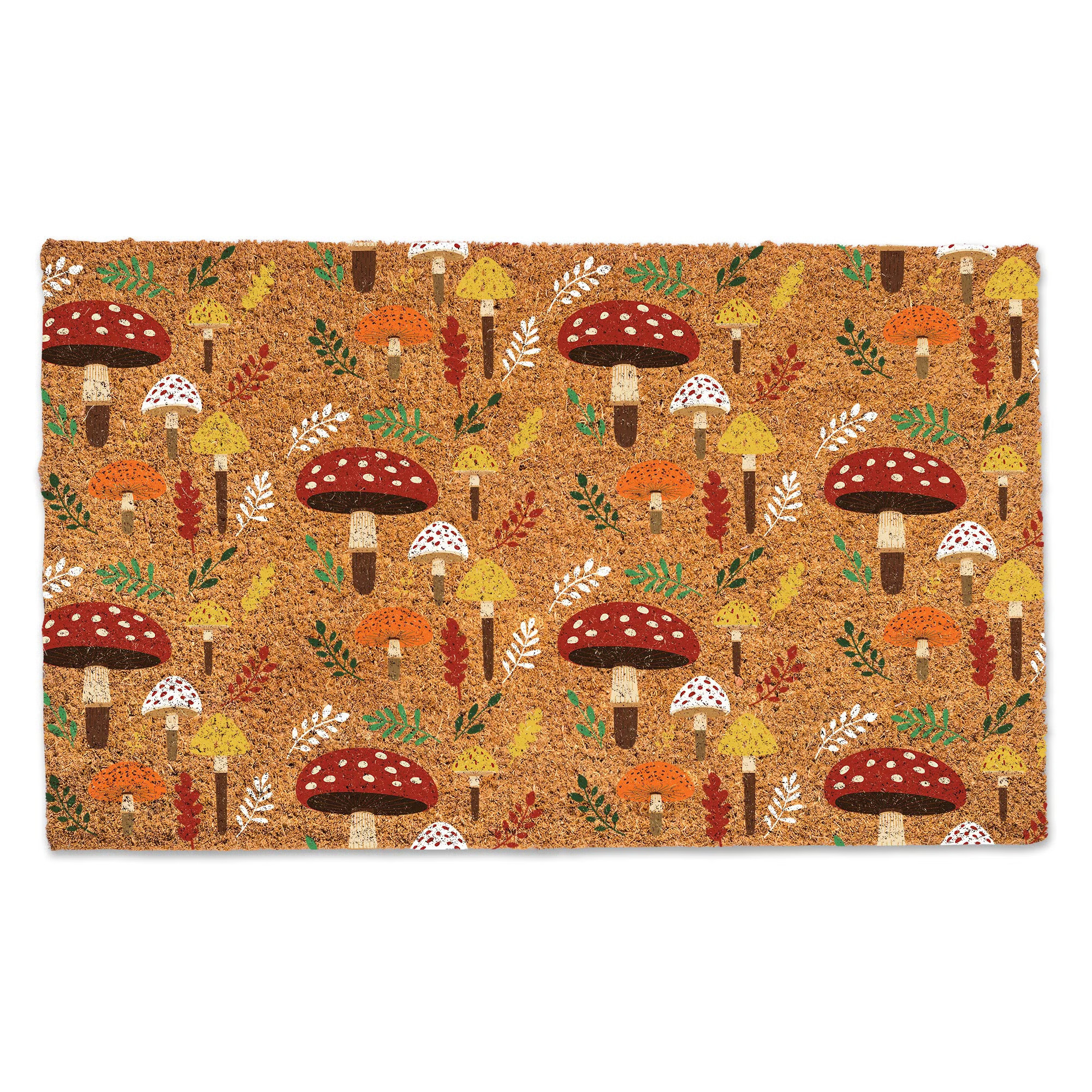 August Grove® Mushroom Pattern Coir Door Mat | Wayfair | Wayfair North America