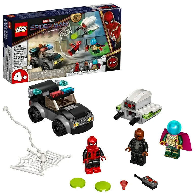LEGO Super Heroes Spider-Man vs. Mysterio’s Drone Attack 76184 Building Set (73 Pieces) | Walmart (US)