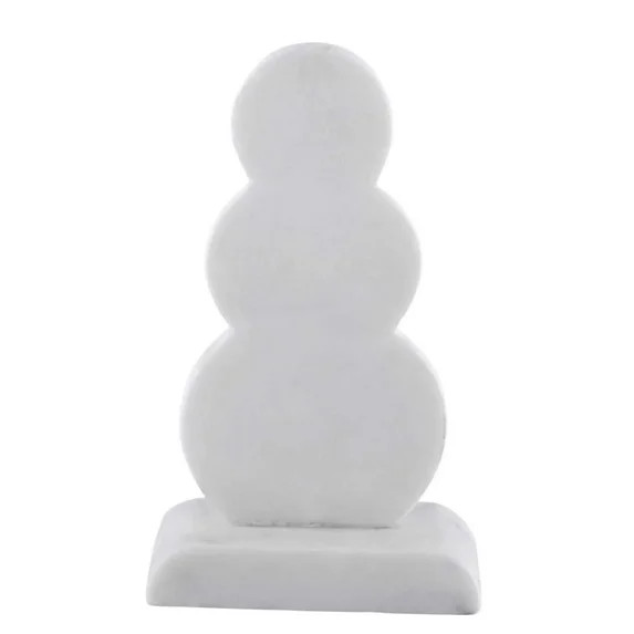 Small Marble Snowman Christmas Tabletop Decoration, White, 6.75", by Holiday Time | Walmart (US)