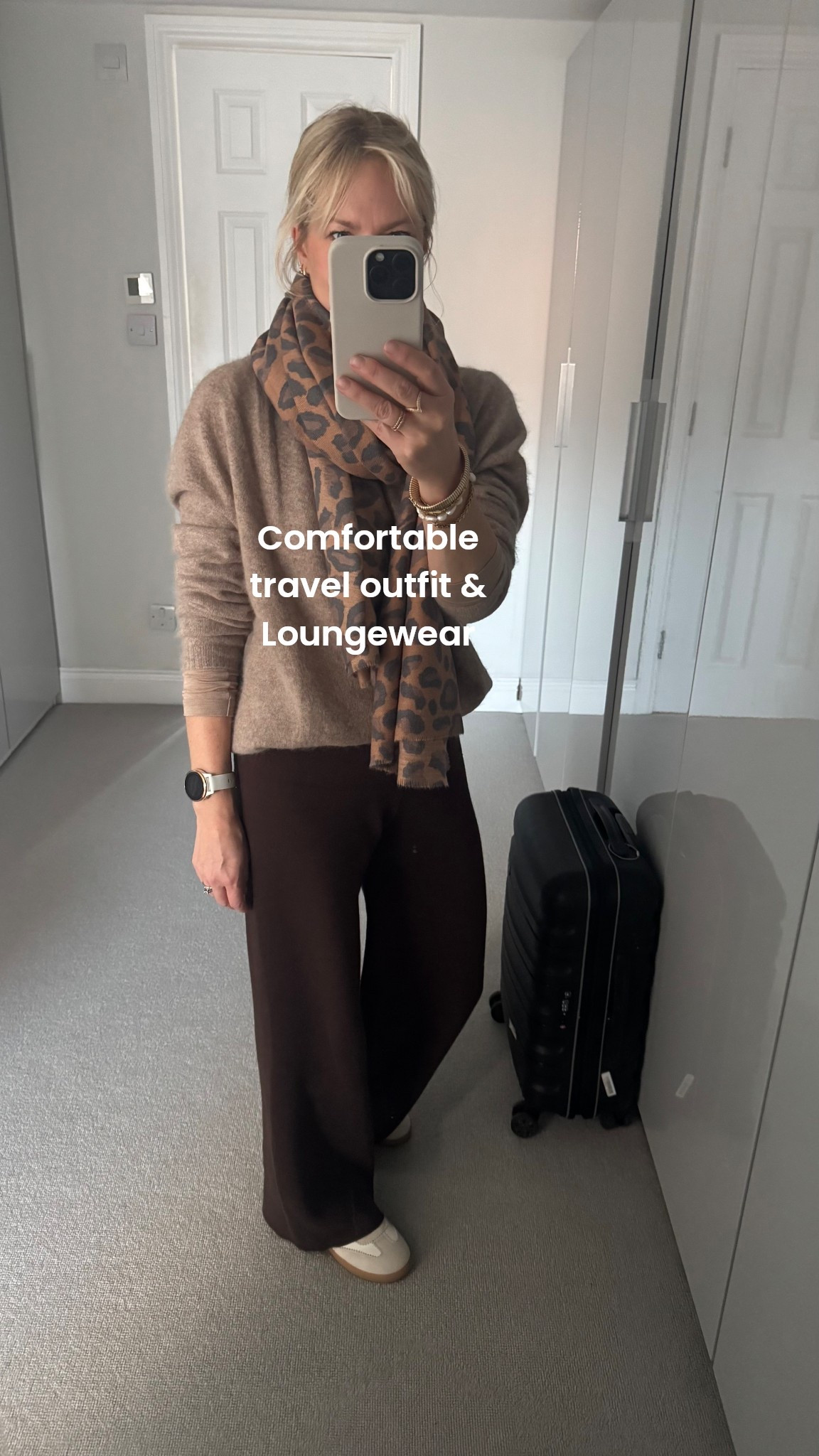 Comfortable travel outfit and another great option for stylish loungewear/casual weekends etc 

Knitted trousers wearing xs 
Cashmere mix sweater wearing m for a more relaxed oversized look 
Trainers that are like walking on air 

Scarf - Amelia Rose Accessories 

Autumn Outfits 
Travel outfit
Loungewear 
Chocolate brown 

#LTKautumn #LTKtravel #LTKuk
