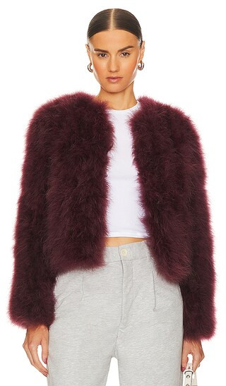 Deora Jacket in Mahogany | Revolve Clothing (Global)