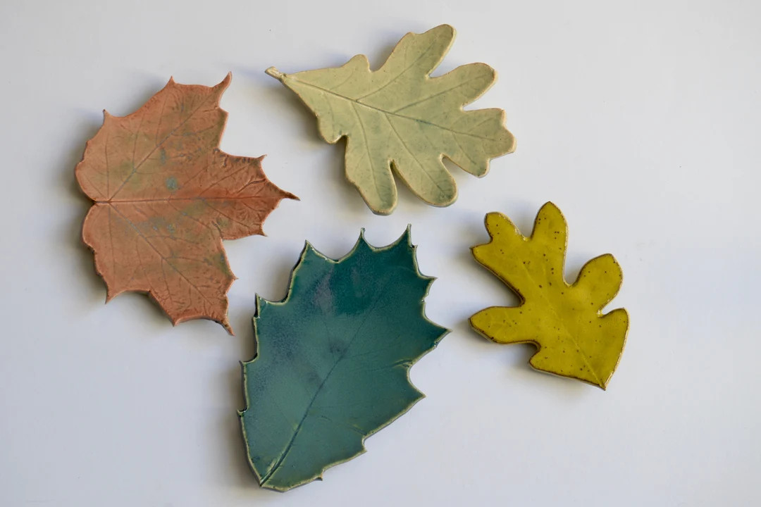 Assorted Ceramic Leaves, 3 6 Stoneware - Etsy | Etsy (US)