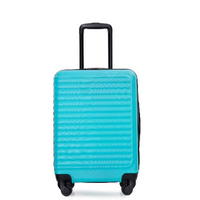 Lyngins 20" Carry on Luggage Lightweight Suitcase, Lightweight Durable ABS Luggage with Spinner Wheels, Free Non-Woven Bag, Away Luggage, Turquoise | Target
