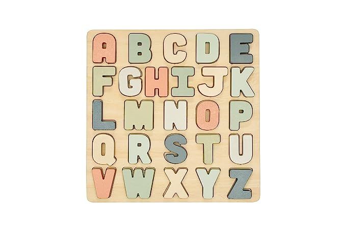 Pearhead Wooden Alphabet Puzzle, Colorful ABC Letters, Interactive Learning Board Educational Toy... | Amazon (US)
