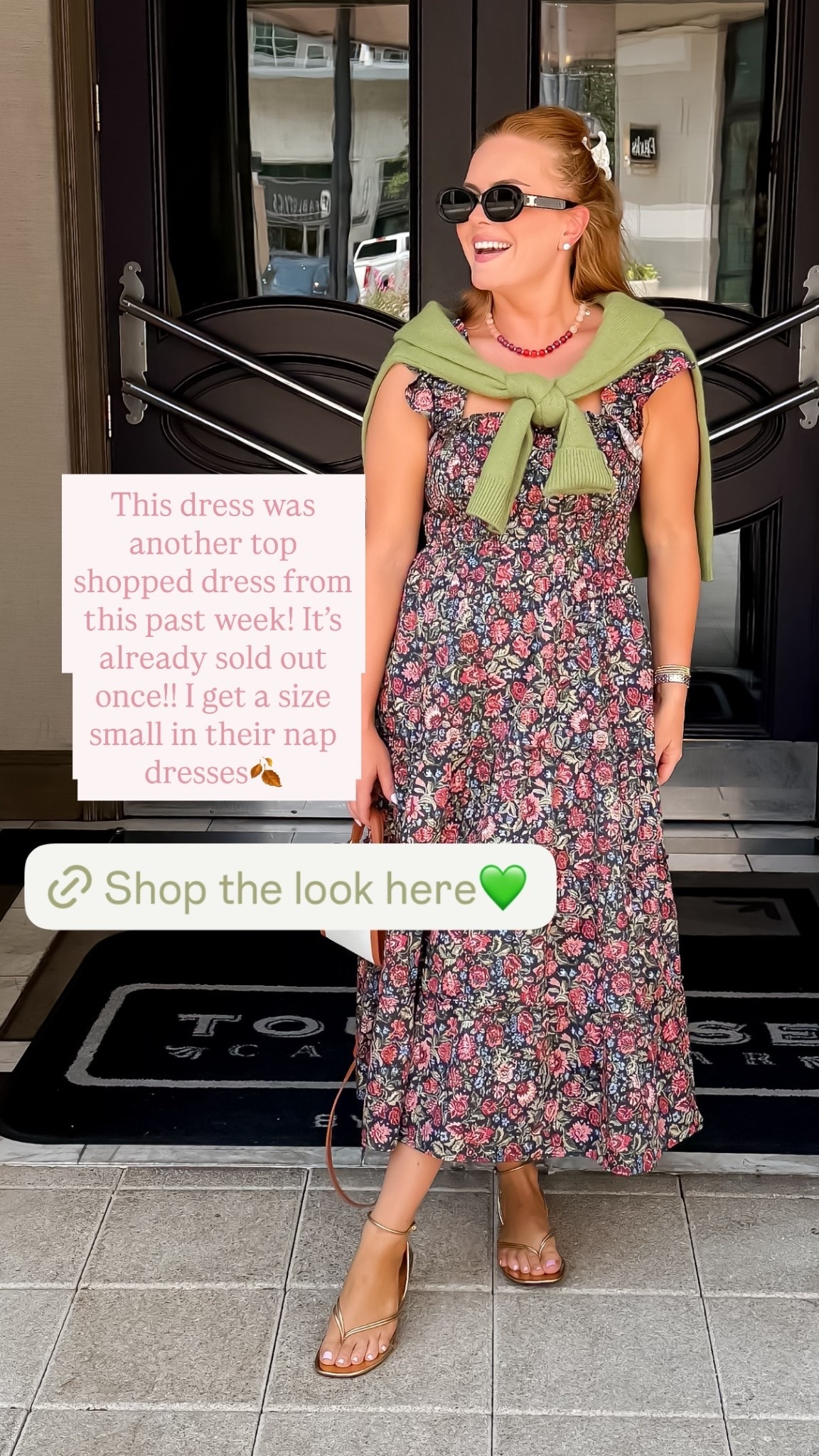 This dress was another top shopped dress from this past week! It’s already sold out once!! I get a size small in their nap dresses🍂 @hillhouse  @tuckernuck