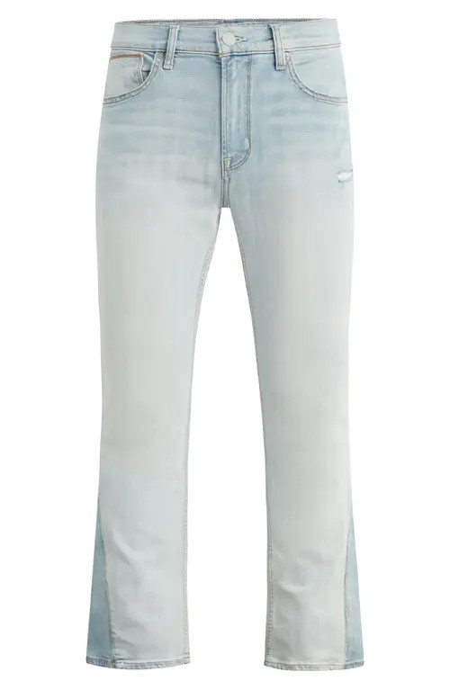 Hudson Jeans Walker Inset Kick Flare Jeans in Sunlight at Nordstrom, Size 38 | Nordstrom