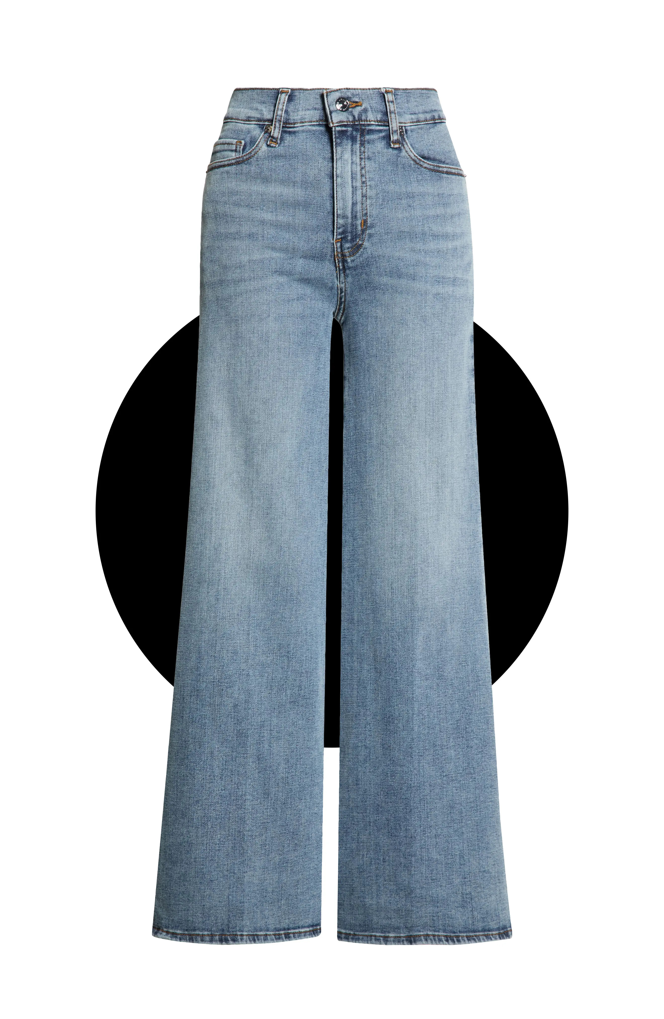 Le Palazzo Crop High Waist Wide Leg Jeans | Nordstrom Rack