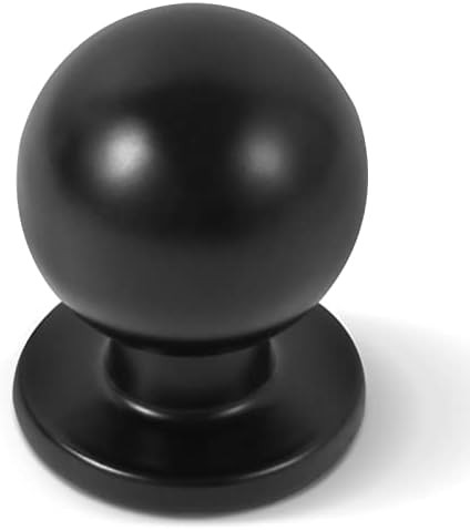 20 Pack 1" Inch (25mm) Diameter Round Solid Black Finish Kitchen Cabinet Knob. | Amazon (US)