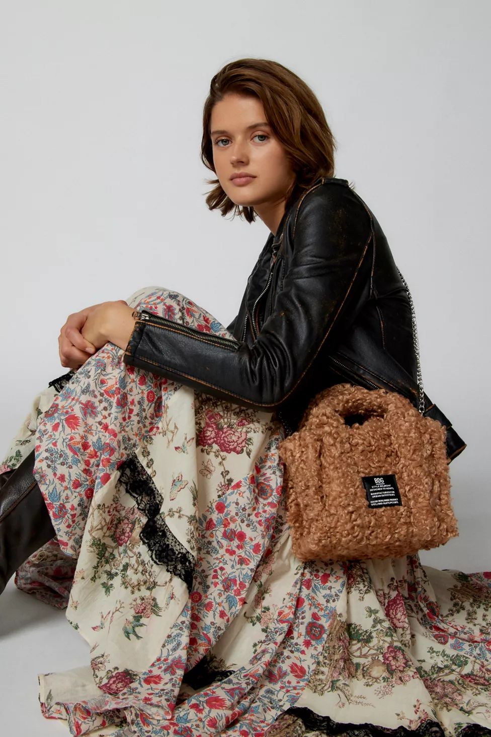BDG Serena Teddy Fleece Mini Tote Bag | Urban Outfitters (US and RoW)