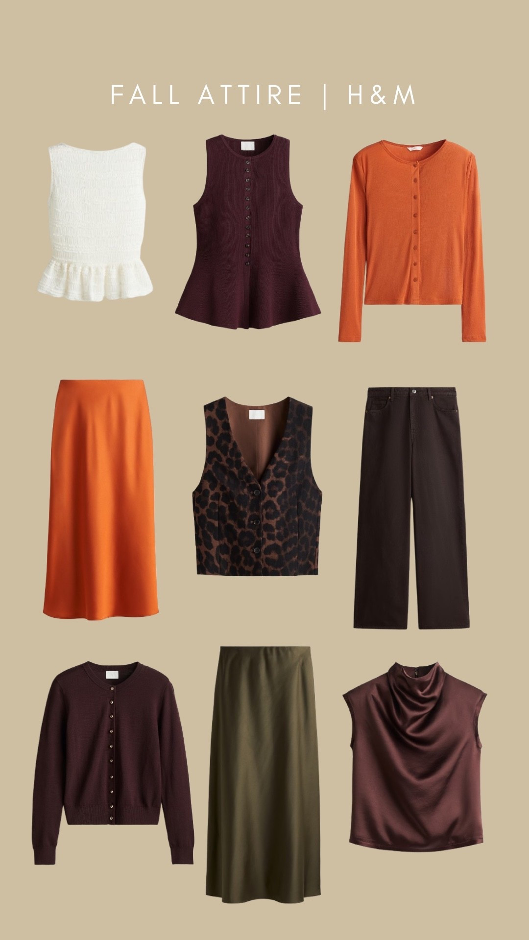 Transition to fall attire | autumn tones 🤎


#autumn #fall #h&m #vacationlooks #datenight #workoutfit #womenstyle #womenfashion #skirtset #skirt #vest 

#LTKautumn #LTKWorkwear #LTKStyleTip