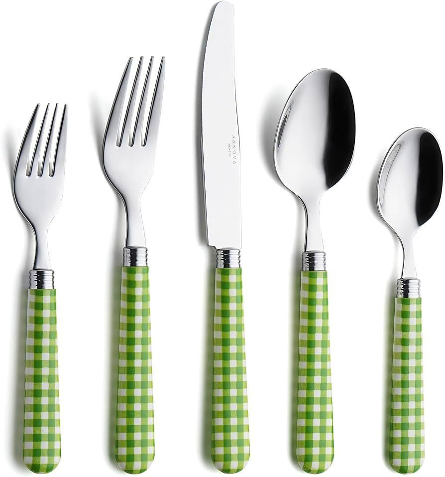 ANNOVA Silverware Set 20 Pieces Stainless Steel Cutlery Color Handle Flatware - 4 x Dinner Knife;... | Amazon (US)