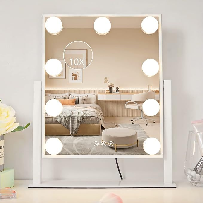 NUSVAN Vanity Mirror with Lights, Makeup Mirror with Lights,3 Color Lighting Modes Detachable 10X... | Amazon (US)