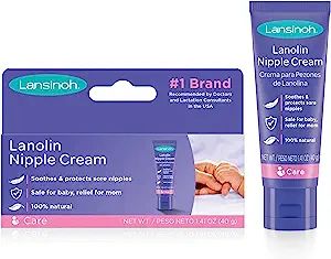 Lansinoh Lanolin Nipple Cream, Safe for Baby and Mom, Breastfeeding Essentials, 1.41 Ounces | Amazon (US)