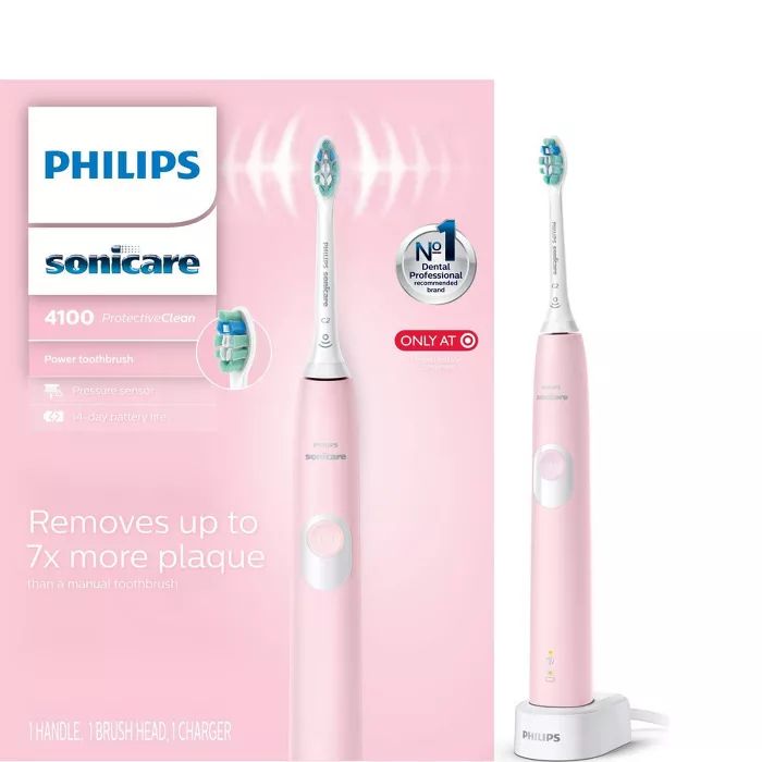 Philips Sonicare Protective Clean 4100 Plaque Control Pink Rechargeable Electric Toothbrush | Target