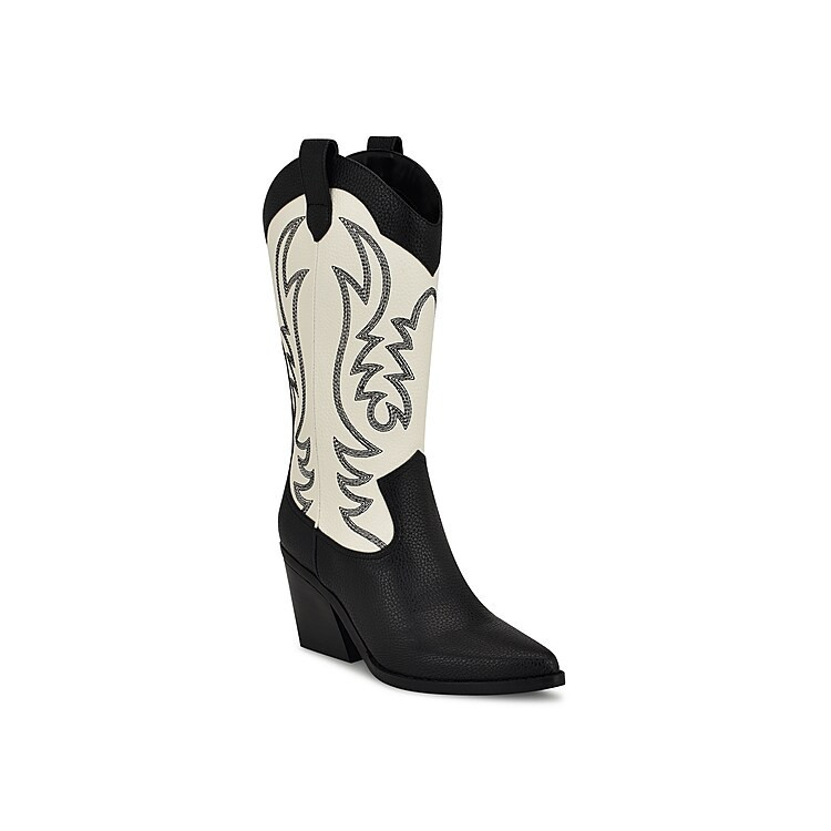 Nine West Keeks Cowboy Boot | Women's | White | Size 11 | Boots | DSW