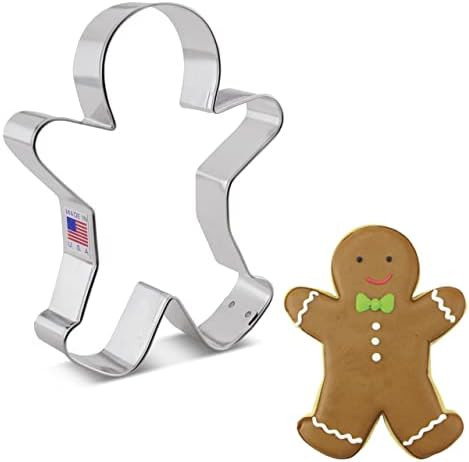Happy Gingerbread Man Cookie Cutter, Large 5.25" by Ann Clark Cookie Cutters | Amazon (US)